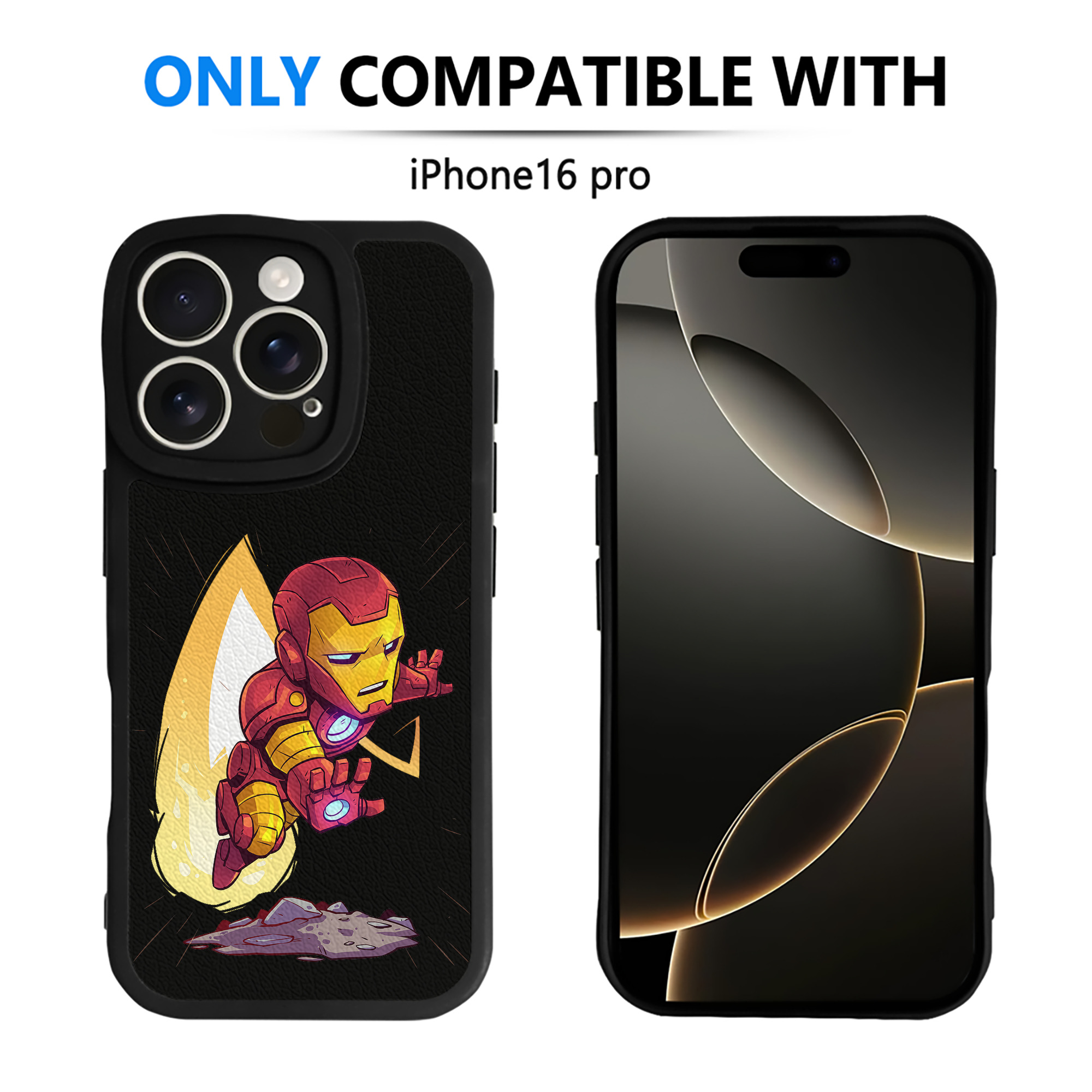 （画像用） アベンジャーズ The Avengers 【iPhone 16シリーズ対応】シリコンスマホケース（レザー調） 材質：シリコン